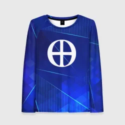 Женский лонгслив 3D Blue Exorcist blue poly