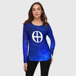 Женский лонгслив 3D Blue Exorcist blue poly - фото 2