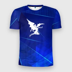 Мужская футболка 3D Slim Black Sabbath blue poly