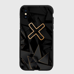 Чехол для iPhone XS Max матовый A Silent Voice golden poly
