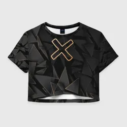 Женская футболка Crop-top 3D A Silent Voice golden poly