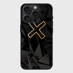 Чехол силиконовый для Apple iPhone 15 Pro матовый A Silent Voice golden poly