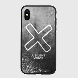Чехол для iPhone XS Max матовый A Silent Voice - grey gradient