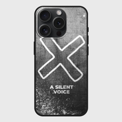 Чехол силиконовый для Apple iPhone 15 Pro матовый A Silent Voice - grey gradient