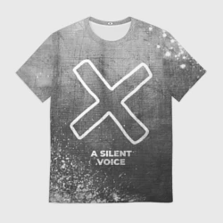 Мужская футболка 3D A Silent Voice - grey gradient