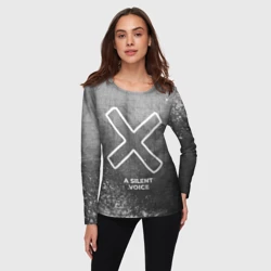 Женский лонгслив 3D A Silent Voice - grey gradient - фото 2