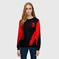 Женский свитшот 3D Danganronpa - red gradient вертикально - фото 2