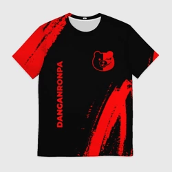 Мужская футболка 3D Danganronpa - red gradient вертикально
