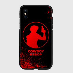 Чехол для iPhone XS Max матовый Cowboy Bebop - red gradient
