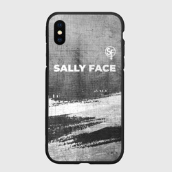 Чехол для iPhone XS Max матовый Sally Face - grey gradient посередине