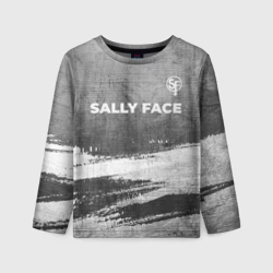 Детский лонгслив 3D Sally Face - grey gradient посередине