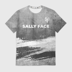 Мужская футболка 3D Sally Face - grey gradient посередине