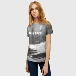 Женская футболка 3D Sally Face - grey gradient посередине - фото 2