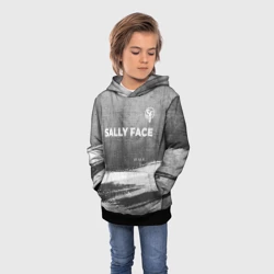 Детская толстовка 3D Sally Face - grey gradient посередине - фото 2