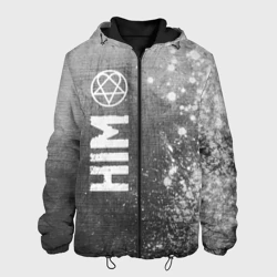 Мужская куртка 3D HIM - grey gradient по-вертикали