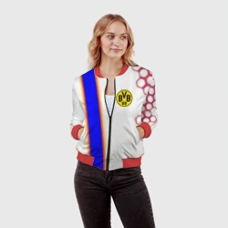 Женский бомбер 3D Borussia geometry sport - фото 2