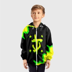 Детская ветровка 3D Doom огненное лого краски - фото 2