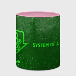 Кружка с полной запечаткой System of a Down - green gradient по-горизонтали - фото 2