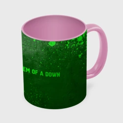 Кружка с полной запечаткой System of a Down - green gradient по-горизонтали