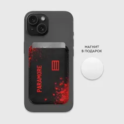 Картхолдер Magsafe магнитный Paramore - red gradient вертикально - фото 2