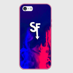 Чехол для iPhone 5/5S матовый Sally face neon flame