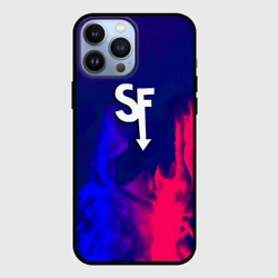 Чехол для iPhone 13 Pro Max Sally face neon flame