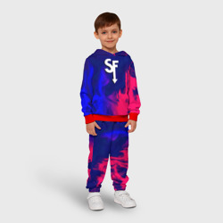 Детский костюм с толстовкой 3D Sally face neon flame - фото 2