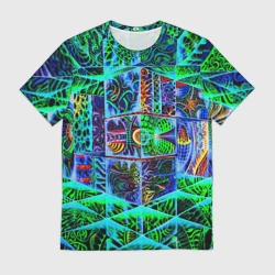 Мужская футболка 3D Психоделика узор кислотный