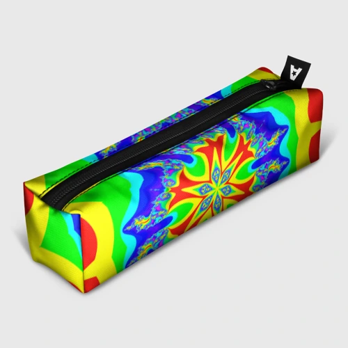 Пенал школьный 3D Неоновая психоделика узор