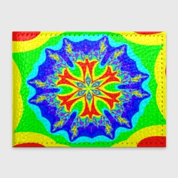 Обложка для студенческого билета Неоновая психоделика узор