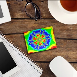 Обложка для студенческого билета Неоновая психоделика узор - фото 2