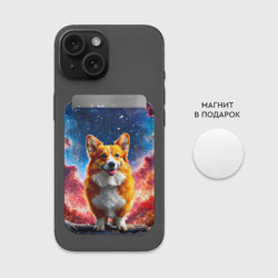 Картхолдер Magsafe магнитный Корги и космическое небо - фото 2