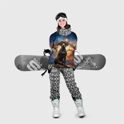 Накидка на куртку 3D Курцхаар и космос - фото 2