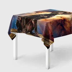 Скатерть 3D Курцхаар и космос
