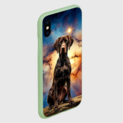 Чехол для iPhone XS Max матовый Курцхаар и космос - фото 2