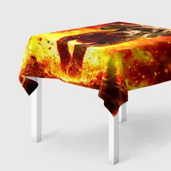 Скатерть 3D Курцхаар в огне