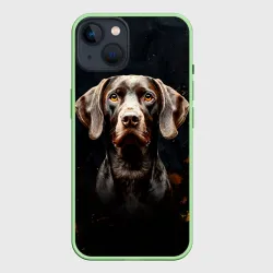 Чехол для iPhone 14 Курцхаар на черном