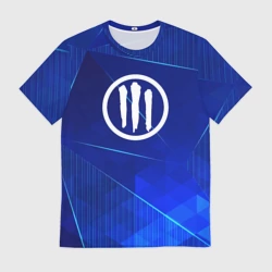 Мужская футболка 3D Three Days Grace blue poly