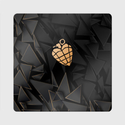 Магнит виниловый Квадрат Green Day golden poly