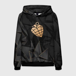 Мужская толстовка 3D Green Day golden poly