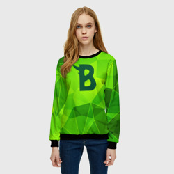 Женский свитшот 3D Beastars green poly - фото 2