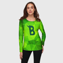 Женский лонгслив 3D Beastars green poly - фото 2