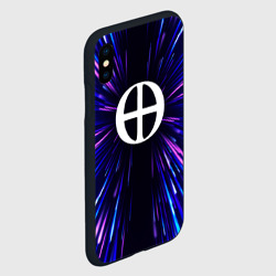 Чехол для iPhone XS Max матовый Blue Exorcist neon energy - фото 2
