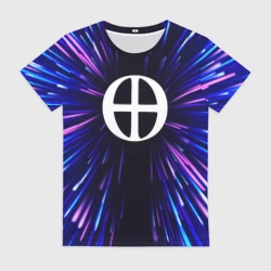 Женская футболка 3D Blue Exorcist neon energy