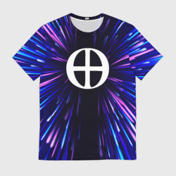 Мужская футболка 3D Blue Exorcist neon energy