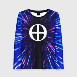 Женский лонгслив 3D Blue Exorcist neon energy