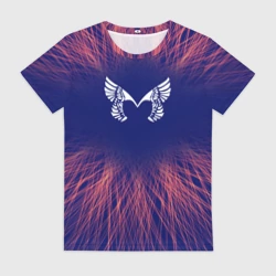 Женская футболка 3D Placebo red energy