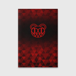 Обложка для паспорта матовая кожа Radiohead red poly