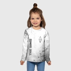 Детский лонгслив 3D The Sims - white gradient вертикально - фото 2