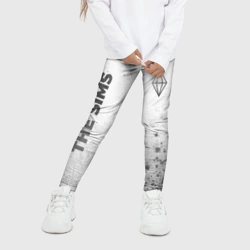 Детские леггинсы 3D The Sims - white gradient вертикально - фото 2